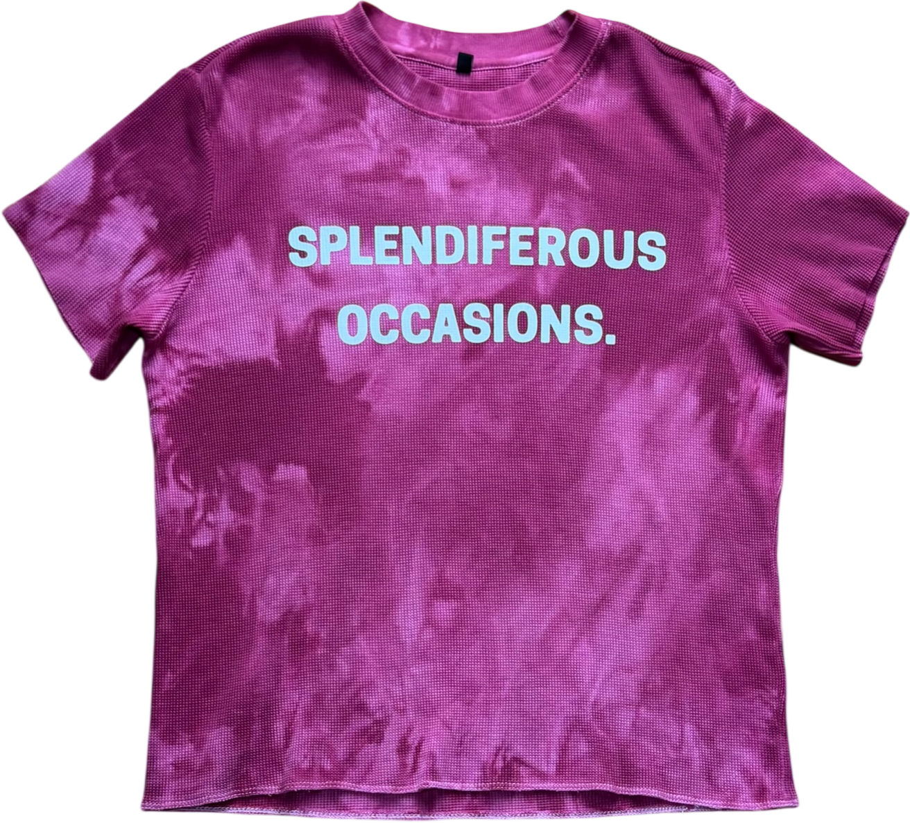 SPLENDIFEROUS OCCASION WAFFLE TEE ‘MERLOT’
